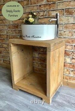Solid Beam Basin Vanity Unit Wash stand Rustic Furniture Belfast Butler sink