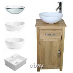 Solid Oak Bathroom Cabinet Compact Vanity Sink Small Bathroom Vanity Units