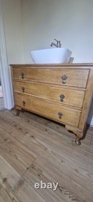 Solid Oak Vitntage Wash Stand Bathroom Vanity Unit