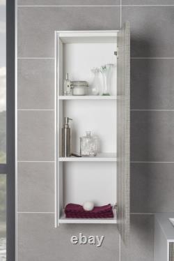 Soul Ash Grey Bathroom Wall Hung Vanity Unit & Basin Tall Storage BTW Furniture