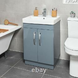Square 500mm Floor Standing Bathroom Vanity Unit & Basin SQ500FS