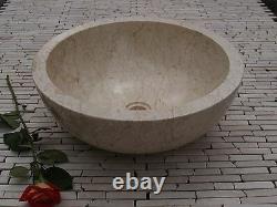 Stone Marble Sink Wash basin Cream 40 cm (wa002) Bathroom vanity