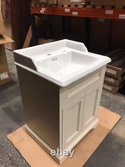 TLC715i BURLINGTON FF8S 2 DOOR VANITY UNIT 65cm SAND & BASIN (1TH OR 2TH)