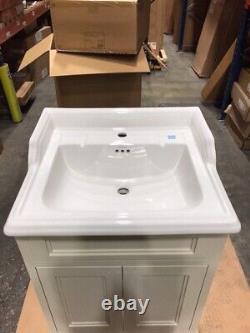 TLC715i BURLINGTON FF8S 2 DOOR VANITY UNIT 65cm SAND & BASIN (1TH OR 2TH)