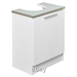 Tamar Under Sink White Grey Vanity Unit Wooden Storage Cabinet Bathroom Cupboard