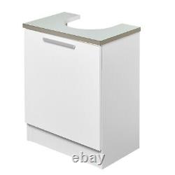 Tamar Under Sink White Grey Vanity Unit Wooden Storage Cabinet Bathroom Cupboard