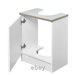 Tamar Under Sink White Grey Vanity Unit Wooden Storage Cabinet Bathroom Cupboard
