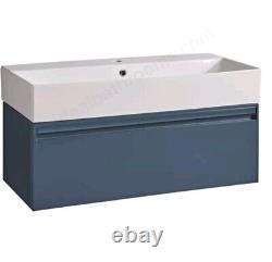 Tavistock Forum 600mm Wall Mounted Vanity Unit 1 Drawer Oxford Blue, Unit Only