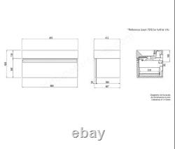 Tavistock Forum 600mm Wall Mounted Vanity Unit 1 Drawer Oxford Blue, Unit Only