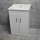 Tess 550mm Square Basin Sink Vanity Unit White Or Anthracite Grey