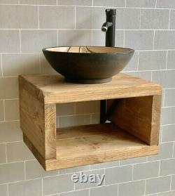 The thistle wash stand crafted rustic bathroom vanity floating countertop unit
