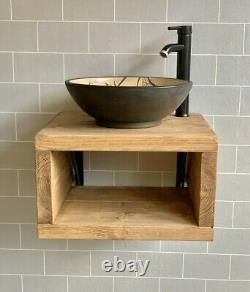The thistle wash stand crafted rustic bathroom vanity floating countertop unit