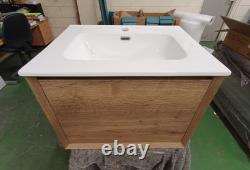 Tl2113 Whitespace Disf60to Distrikt 61cm Vanity Unit And Basin. Tobacco Oak