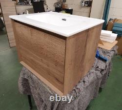 Tl2113 Whitespace Disf60to Distrikt 61cm Vanity Unit And Basin. Tobacco Oak
