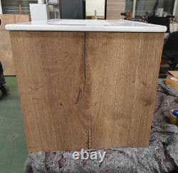 Tl2113 Whitespace Disf60to Distrikt 61cm Vanity Unit And Basin. Tobacco Oak
