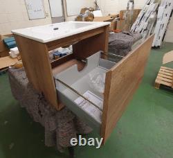 Tl2113 Whitespace Disf60to Distrikt 61cm Vanity Unit And Basin. Tobacco Oak