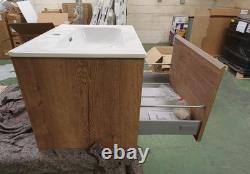 Tl2113 Whitespace Disf60to Distrikt 61cm Vanity Unit And Basin. Tobacco Oak