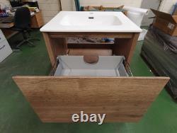 Tl2113 Whitespace Disf60to Distrikt 61cm Vanity Unit And Basin. Tobacco Oak