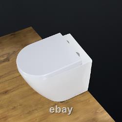 Toilet WC Back to Wall Bathroom Vanity Unit Cabinet Basin Sink 41V Housing White