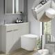 Toilet And Bathroom Vanity Unit Combined Basin Sink Furniture Pearl Matt Grey