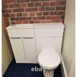 Toilet and Bathroom Vanity Unit Combined Basin Sink Furniture White