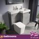 Toilet And Sink Vanity Unit 900mm Concrete Grey Right Hand Bathroom Sink Unit