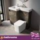 Toilet And Sink Vanity Unit 900mm Metallic Brown Left Hand Bathroom Sink Unit