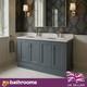 Traditional 1200mm Vanity Unit Square Grey Floor Standing Marble Bathroom Unit