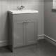 Traditional 600mm Bathroom Vanity Unit Basin Sink Storage Cabinet Furniture Grey