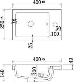 Traditional 950mm Bathroom Toilet WC Basin Vanity Unit Combined Furniture Ivory