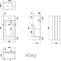 Traditional 950mm Bathroom Toilet WC Basin Vanity Unit Combined Furniture Ivory