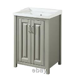Traditional Bathroom Basin Sink Vanity Unit 2 Door Storage Cabinet Furniture