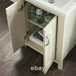 Traditional Bathroom Cabinet Furniture Vanity Unit Storage Sink Basin Ivory