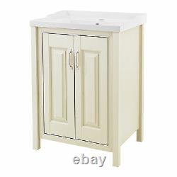 Traditional Bathroom Cabinet Furniture Vanity Unit Storage Sink Basin Ivory