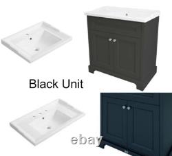 Traditional Floor Standing Vanity Unit 800mm Bathroom- Colours- Basin 1-3 Tap