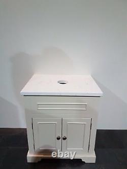 Traditional Granite Top Painted Vanity Unit 800mm Wide bathroom Wash Stand