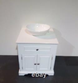 Traditional Granite Top Painted Vanity Unit 800mm Wide bathroom Wash Stand