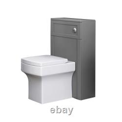 Traditional Matt Grey Bathroom Vanity Unit Furniture Basin Sink Cabinet Storage