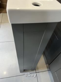 Trafalgar 405mm Grey Cloakroom Vanity Unit Victorian Plumbing Version