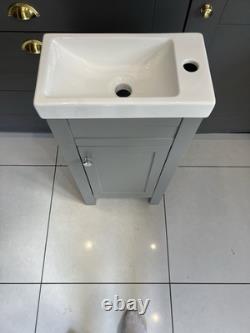 Trafalgar 405mm Grey Cloakroom Vanity Unit Victorian Plumbing Version