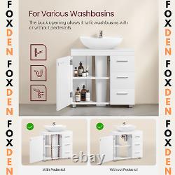 Under Sink Bathroom Vanity Unit Wash Basin Base Cabinet Drawers Cupboard Storage