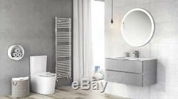 Urban Grey Bathroom Storage Wall Hung Vanity Unit White Resin Basin 90cm