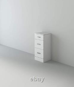 Vanity Basin Unit Storage Bathroom Drawer Unit Cabinet Furniture Set White