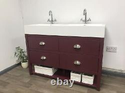 Vanity Unit 1200. Double Sink. Painted Vanity 120cm. Any Farrow & Ball Colour