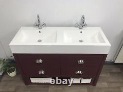 Vanity Unit 1200. Double Sink. Painted Vanity 120cm. Any Farrow & Ball Colour