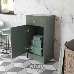 Vanity Unit Back To Wall Toilet Shelf Storage Combination Furniture Green 1820mm