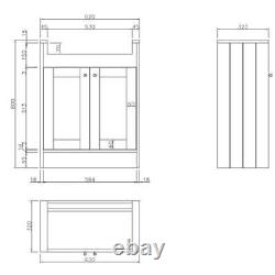 Vanity Unit Back To Wall Toilet Shelf Storage Combination Furniture Green 1820mm