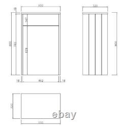 Vanity Unit Back To Wall Toilet Shelf Storage Combination Furniture Green 1820mm