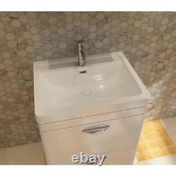 Vanity Unit Basin Sink FreeStanding Bathroom Storage Cabinet Gloss White Grey