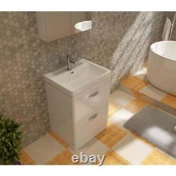 Vanity Unit Basin Sink FreeStanding Bathroom Storage Cabinet Gloss White Grey